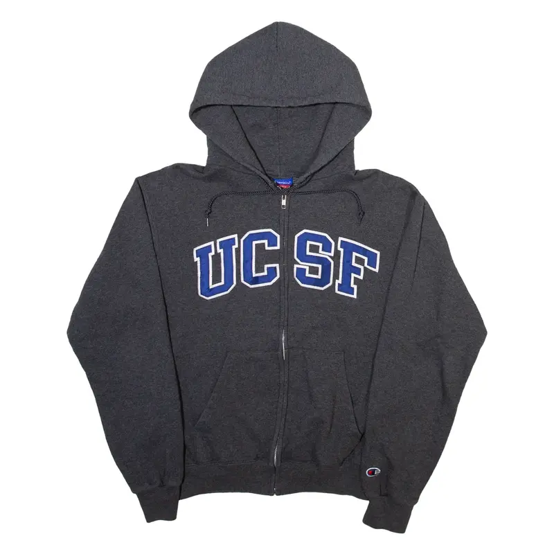 CHAMPION UCSF Mens Grey Hoodie Full Zip S