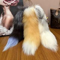 Realistic Fox Tail Keychain - Faux Fur Anime Cosplay Accessories with Adjustable Hook for Bags/Rave Festival(Kawaii Gothic Ba...