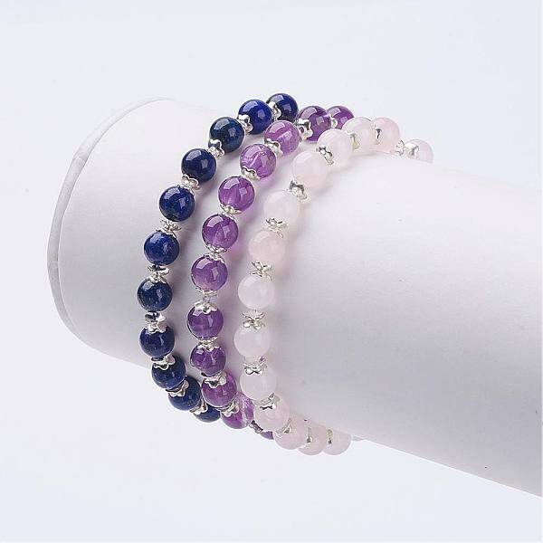Natural Gemstone Beads Stretch Bracelets