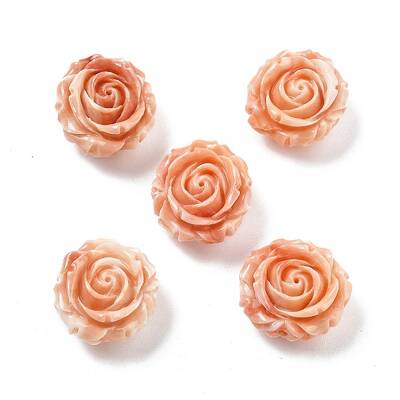 Synthetic Shell Dyed Carved Beads