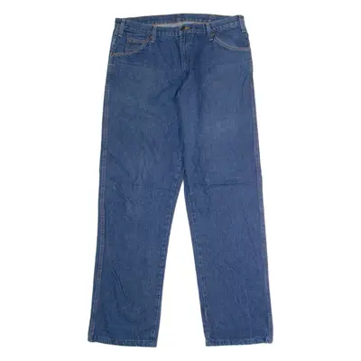 DICKIES Mens Jeans Blue Regular Straight W38 L34