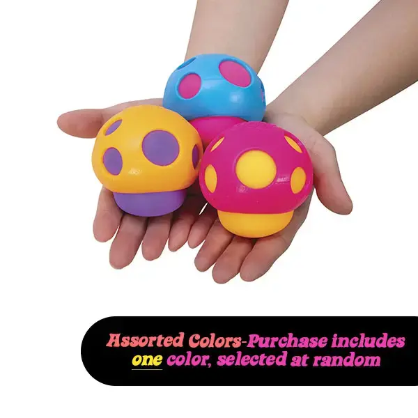 NeeDoh Groovy Shroom - Sensory Toy with Fun Dough Filling - Assorted Designs - Ages 3 and Up - One randomly selcted piece s...