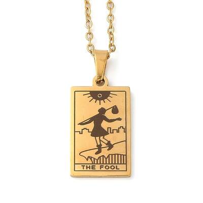 Tarot Theme 304 Stainless Steel Pendant Nacklaces For Women