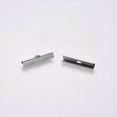 Non-Tarnish 304 Stainless Steel Ribbon Crimp Ends