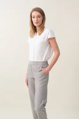 Cap-sleeve Relaxed Shirt - White | Size: S