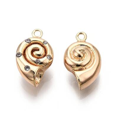 Brass Micro Pave Clear Cubic Zirconia Pendants