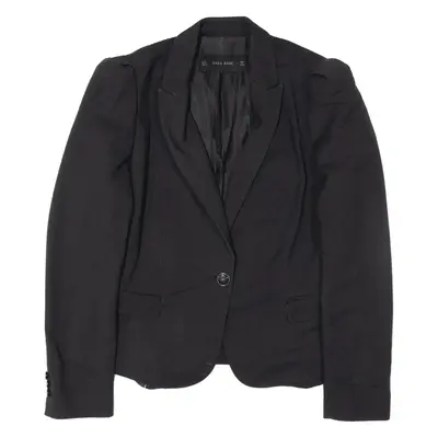 ZARA Basic Blazer Jacket Black Womens M