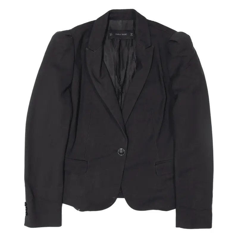 ZARA Basic Blazer Jacket Black Womens M