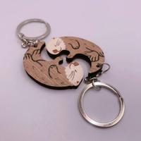 Otter Couple Design Keychain, Cute Keychain for Couple, Matching Puzzle Keychain for Bag Car Phone, Fashion Accessories for M...