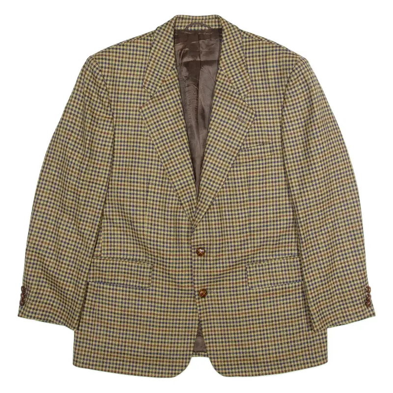 RITEX FEDLER Mens Blazer Jacket Yellow 90s Check M