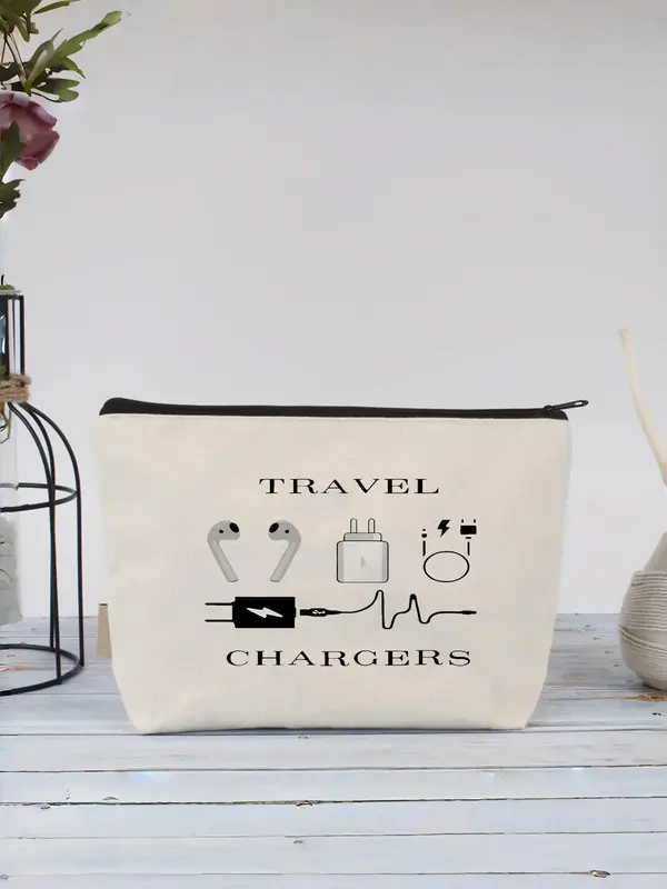 Travel Electronics Storage Bag, Casual Compact Versatile Cable Zipper Bag, Multifunctional Cable Storage Bag, Travel Essentia...