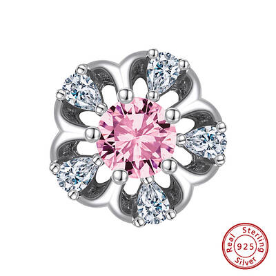 Rhodium Plated 925 Sterling Silver Beads