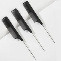Portable Rat Tail Comb, 3 Counts/set Hair Styling Combs with Stainless Steel Pintail, Haircare Hair Styling Tools for Hai...