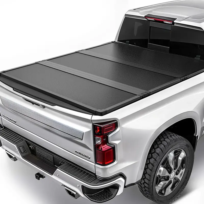 FRP Hard Tri-Fold Truck Bed Tonneau Cover Compatible with 2015-2025 Chevy Colorado/GMC Canyon 5.2 ft Bed