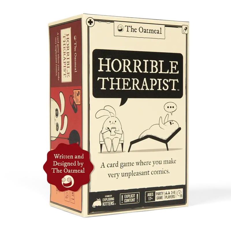 Horrible Therapist by Exploding Kittens: Base Edition 3-8 Players - Ages 17+ - 15 Minutes to Play - Party Game, Family Game N...