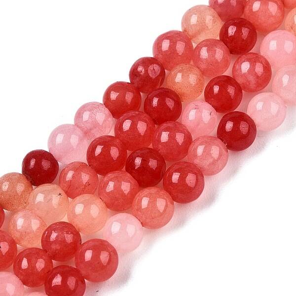 Dyed Natural White Jade Beads Strands
