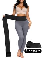 2 Pack Women's Stretchy Tummy Tuck Waist Trainer Corset with Adjustable Waist Wrap, Creates A Smoother Silhouette, Suitable...