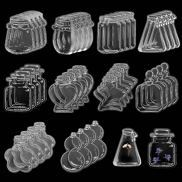 2 Styles Waterproof Self Adhesive Stamping Stickers Sets