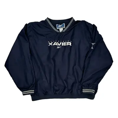Xavier Musketeers Reebok Windbreaker - 2XL Navy Polyester