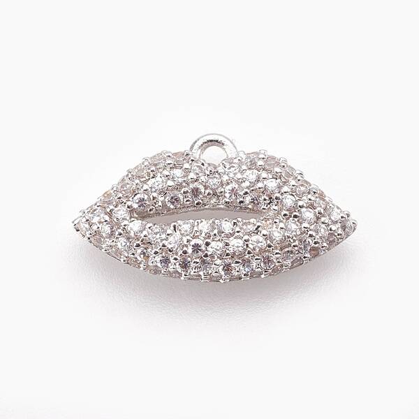 Brass Micro Pave Cubic Zirconia Pendants