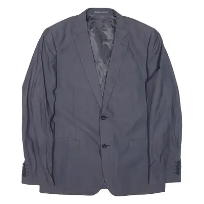 DKNY Slim Fit Blazer Jacket Blue Wool Mens L
