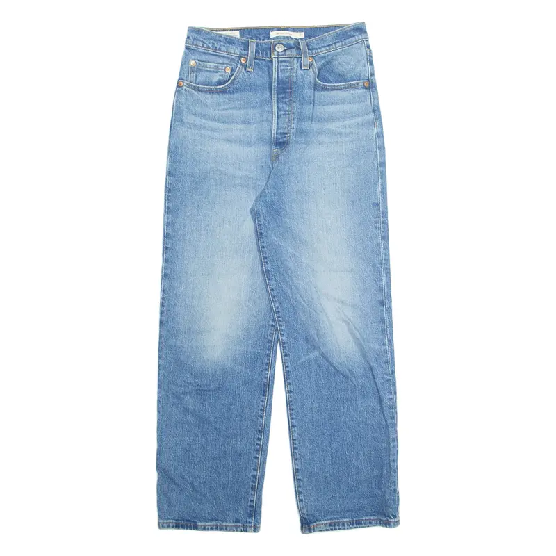 LEVI'S Womens Jeans Blue Regular Straight Stone Wash W27 L27