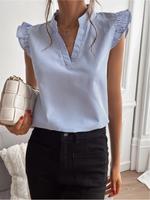 Women's Striped Print Blouse, Casual Top for Summer, Women's Clothing for Daily Wear, Shirts