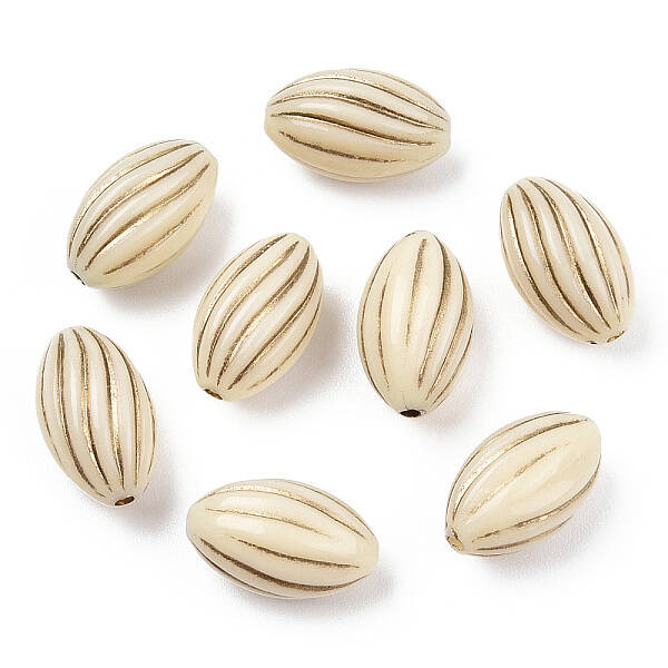Oval Plating Acrylic Beads