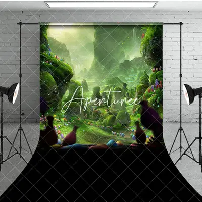 Aperturee Magical Green Forest Eggs Easter Sweep Photo Backdrop, 5X7FT(1.5X2.1M), 42 USD, sweep backdrops, XQSD1X32-D