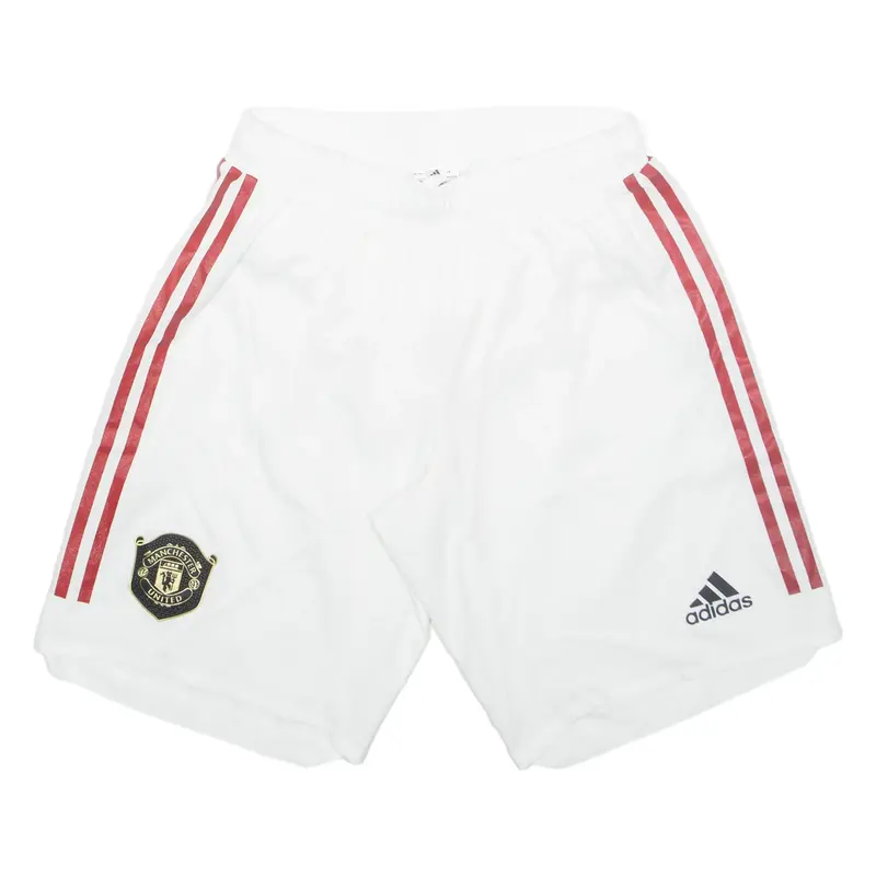 ADIDAS Manchester United FC Mens Sports Shorts White S W26