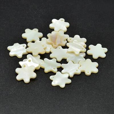 Dyed Freshwater Shell Flower Charms