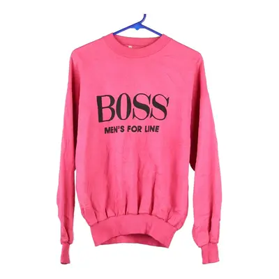 Bootleg Boss Sweatshirt - Medium Pink Cotton Blend