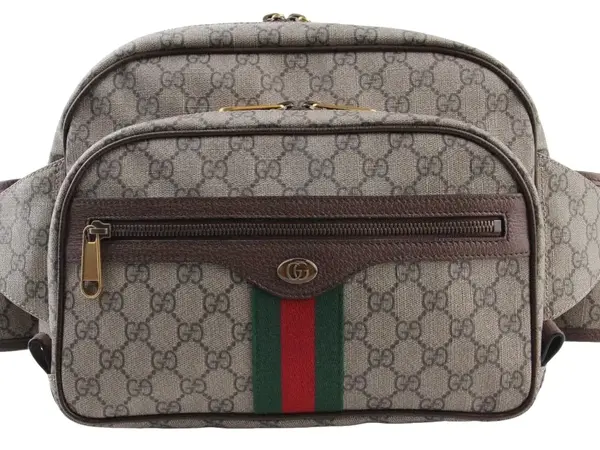Pre-owned GUCCI Coated Canvas Crossbody Bags GG Supreme Monogram Belt Bag