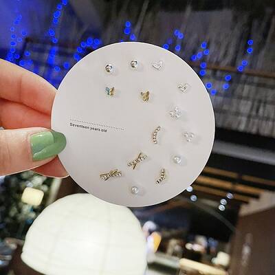 7 Pairs Anti-Tarnish Exquisite 925 Sterling Silver Stud Earrings Sets for Girls Women