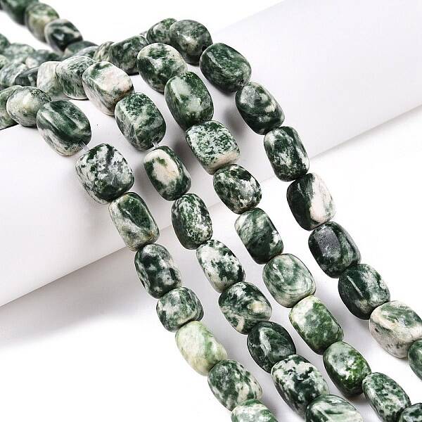 Natural Green Spot Jasper Beads Strands