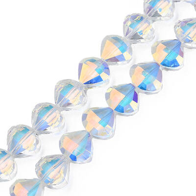 Electroplate Transparent Glass Beads Strands