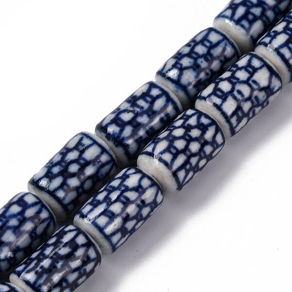 Handmade Blue and White Porcelain Beads Strands