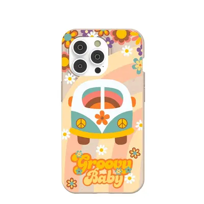 Seashell Groovy Bus iPhone 14 Pro Case