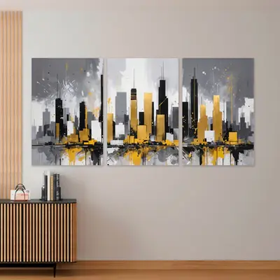 Shimmering Heights - Abstract Cityscape