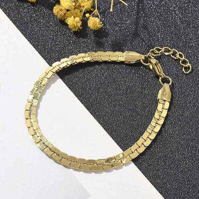 304 Stainless Steel Snake Link Chain Bracelets for Women