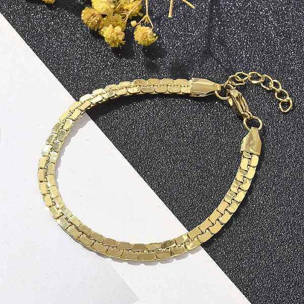 304 Stainless Steel Snake Link Chain Bracelets for Women