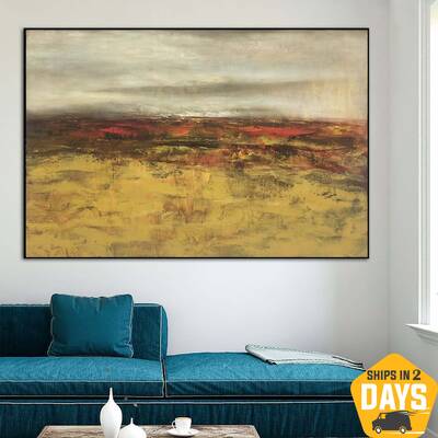 Original Abstract Landscape Oil Paintings On Canvas Large Expressionist Art Modern Handmade Painting Oil Painting | FAUNA 33&...