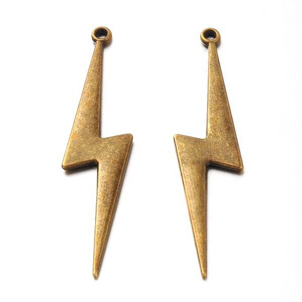 Tibetan Style Alloy Lightning Bolt Big Pendants