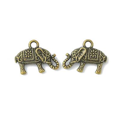 Tibetan Style Alloy Elephant Pendants