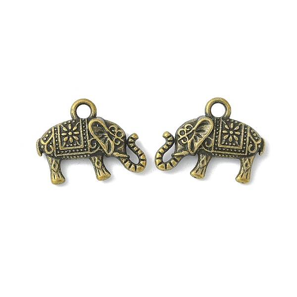 Tibetan Style Alloy Elephant Pendants