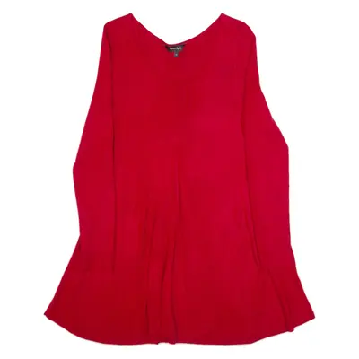 PHASE EIGHT Womens Jumper Dress Red Knit Long Sleeve Short UK 10