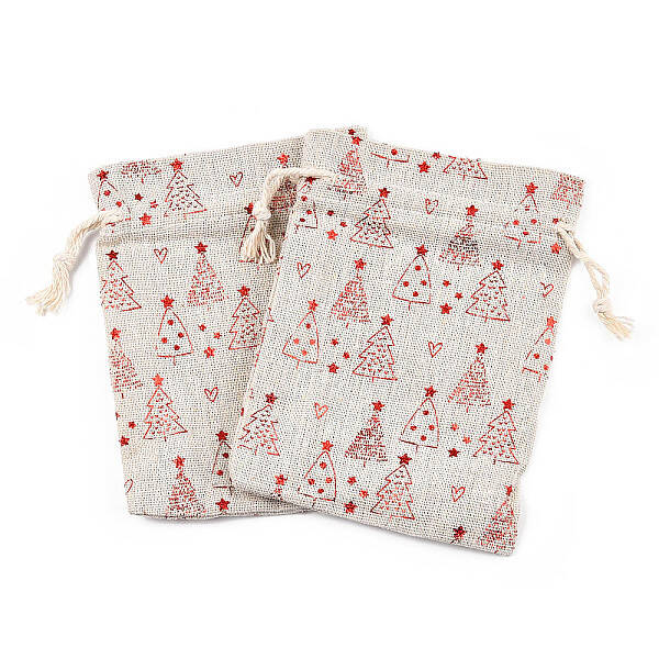 Christmas Theme Cotton Fabric Cloth Bag