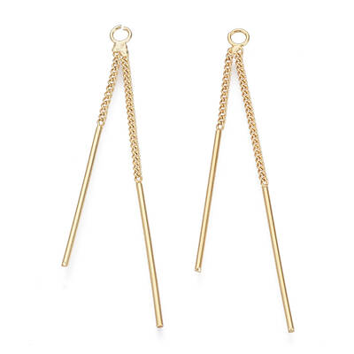 Brass Chain Tassel Big Pendants