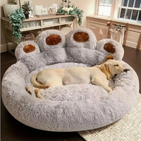【Father's Day Special】Bear Claw Shape Pet Sofa Dog Bed, Donut Fluffy Model Dog and Cat Bed, Bottom Anti-Bottom Pad, Cool ...