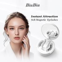 BiuBiu Soft Magnetic Eyelashes All-in-One Box, Kit with Applicator, Reusable Magnetic Lashes without Eyeliner, Glue-free Fals...